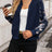 Printed Zip Up Long Sleeve Jacket - V.I.P Digital Presence
