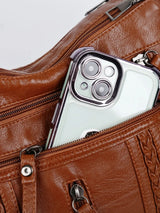 PU Leather Adjustable Strap Shoulder Bag - V.I.P Digital Presence