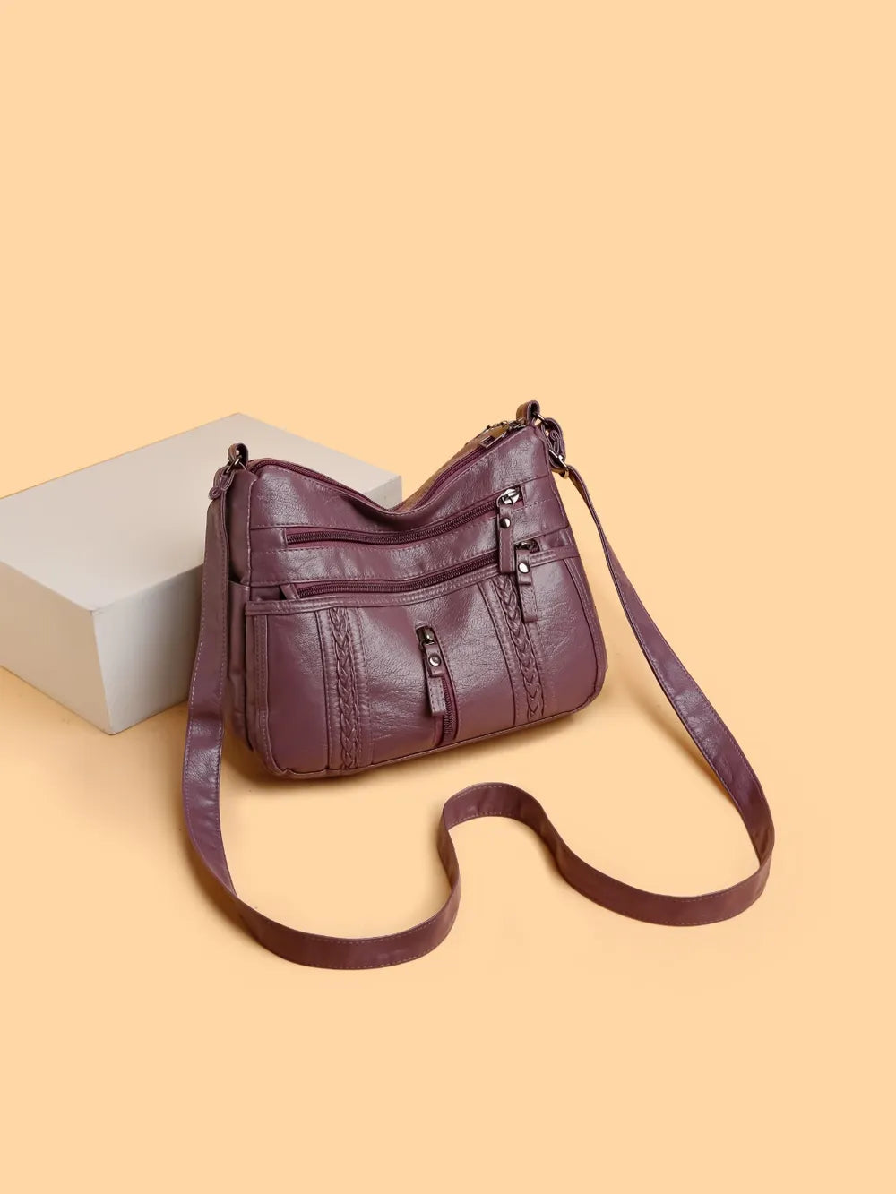 PU Leather Adjustable Strap Shoulder Bag - V.I.P Digital Presence