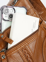 PU Leather Adjustable Strap Shoulder Bag - V.I.P Digital Presence