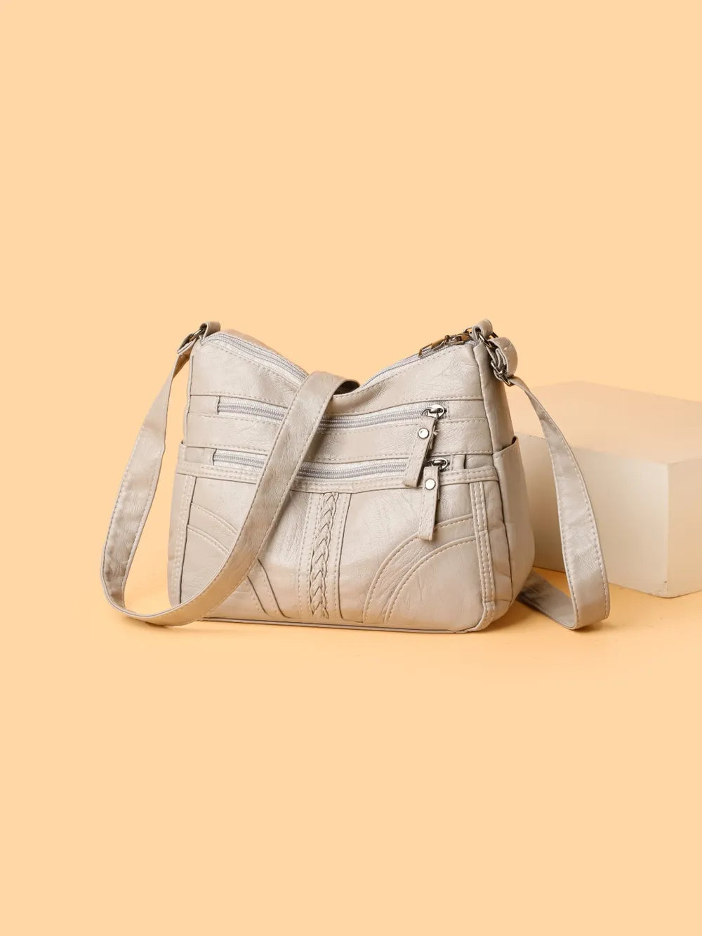 PU Leather Adjustable Strap Shoulder Bag - V.I.P Digital Presence