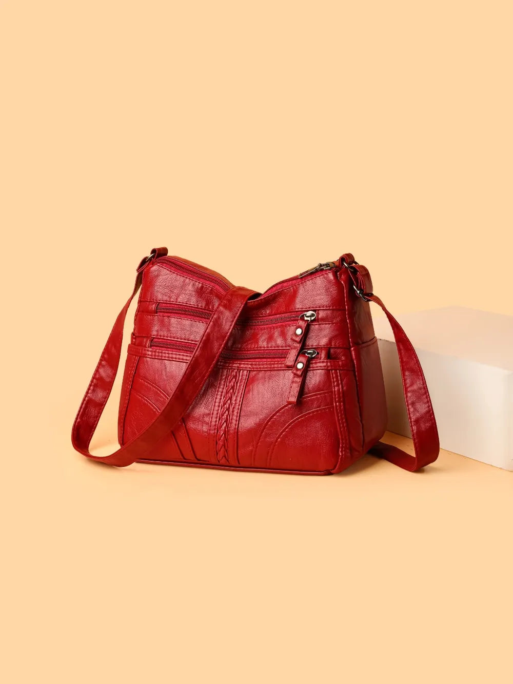 PU Leather Adjustable Strap Shoulder Bag - V.I.P Digital Presence
