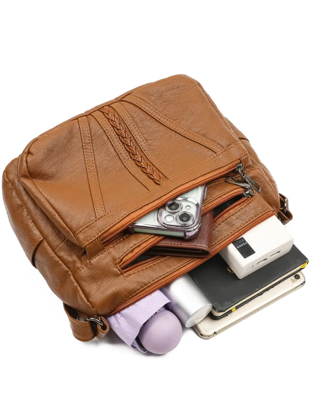 PU Leather Adjustable Strap Shoulder Bag - V.I.P Digital Presence