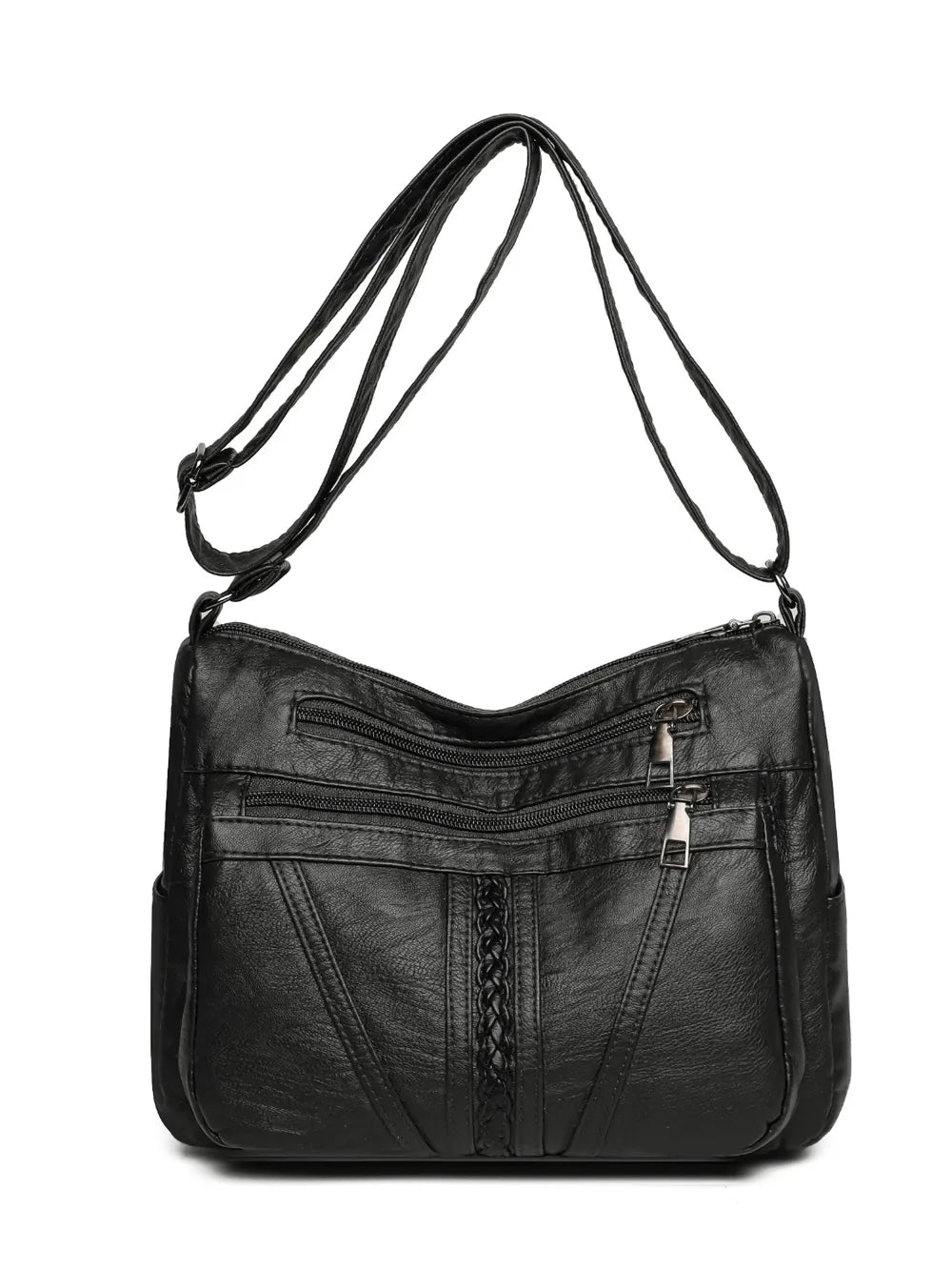 PU Leather Adjustable Strap Shoulder Bag - V.I.P Digital Presence