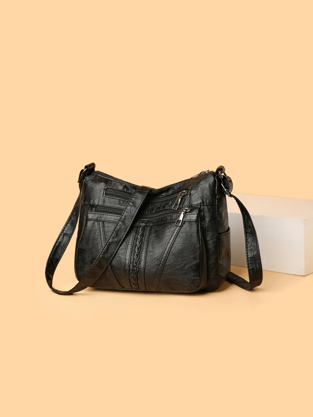 PU Leather Adjustable Strap Shoulder Bag - V.I.P Digital Presence
