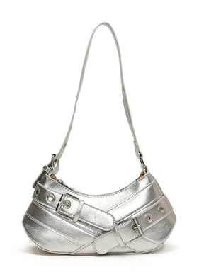 PU Leather Buckle Shoulder Bag - V.I.P Digital Presence