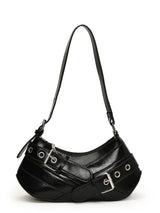 PU Leather Buckle Shoulder Bag - V.I.P Digital Presence