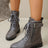 PU Leather Lace-Up Boots - V.I.P Digital Presence