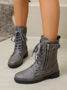PU Leather Lace-Up Boots - V.I.P Digital Presence