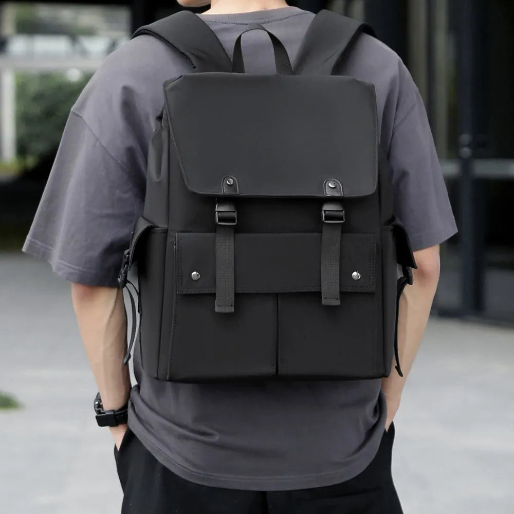 PU Leather Multi-Pockets Adjustable Strap Backpack Bag - V.I.P Digital Presence