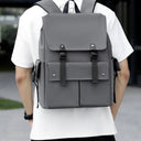 PU Leather Multi-Pockets Adjustable Strap Backpack Bag - V.I.P Digital Presence
