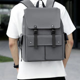 PU Leather Multi-Pockets Adjustable Strap Backpack Bag - V.I.P Digital Presence