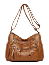 PU Leather Multi Pockets Adjustable Strap Shoulder Bag - V.I.P Digital Presence