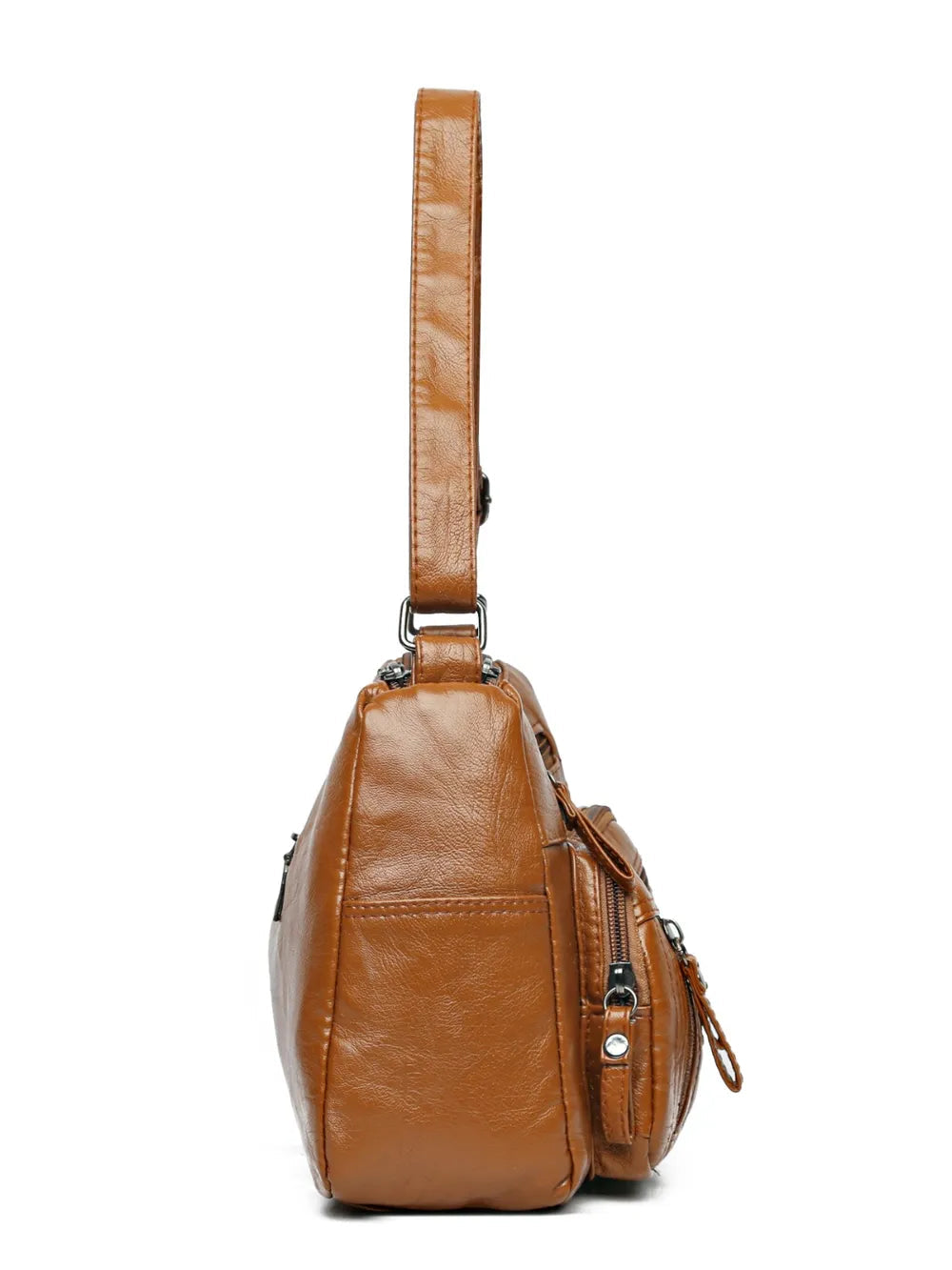 PU Leather Multi Pockets Adjustable Strap Shoulder Bag - V.I.P Digital Presence