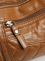 PU Leather Multi Pockets Adjustable Strap Shoulder Bag - V.I.P Digital Presence