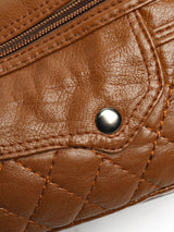 PU Leather Multi Pockets Adjustable Strap Shoulder Bag - V.I.P Digital Presence
