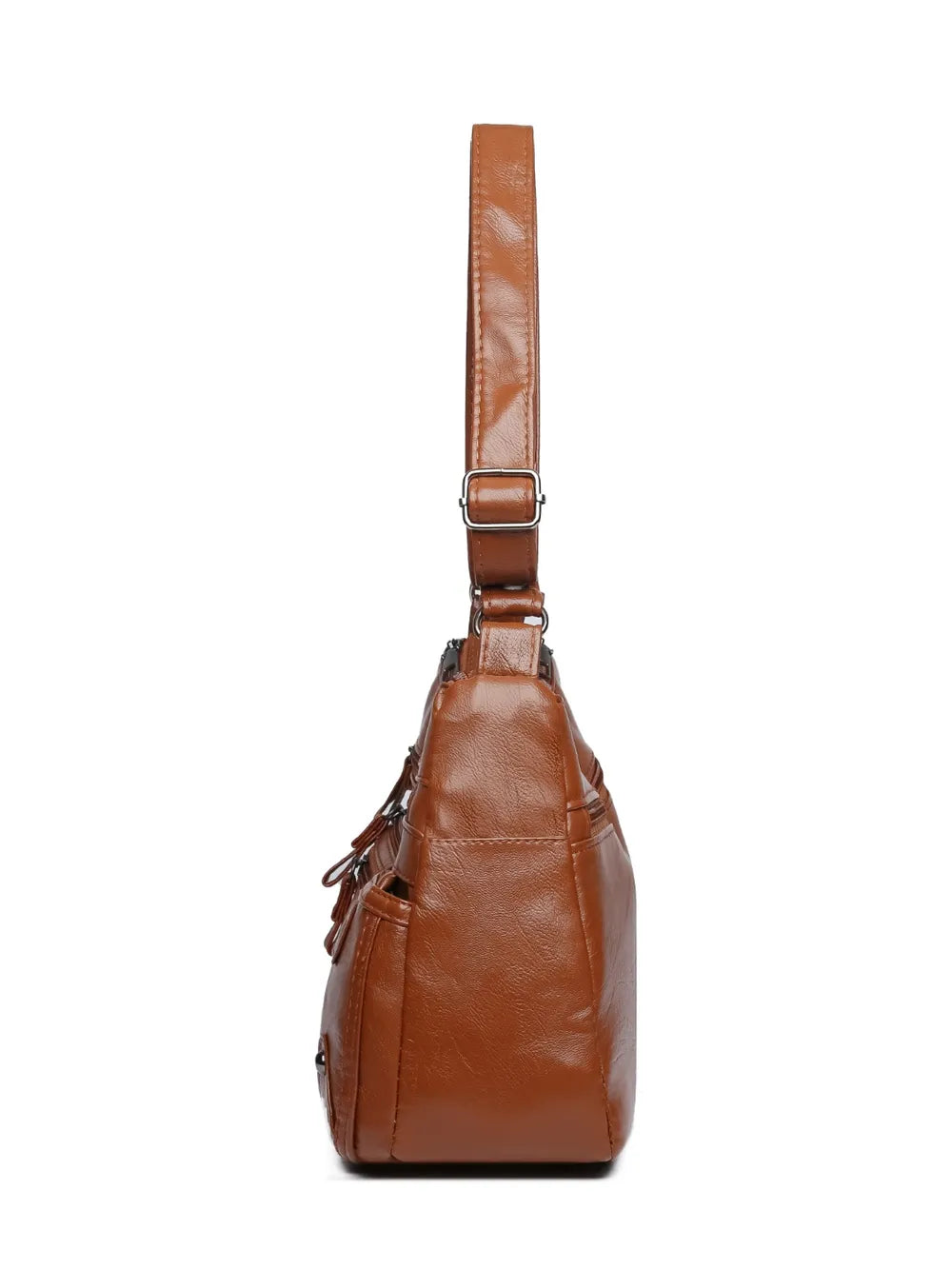 PU Leather Multi Pockets Shoulder Bag - V.I.P Digital Presence