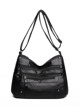 PU Leather Multi Pockets Shoulder Bag - V.I.P Digital Presence