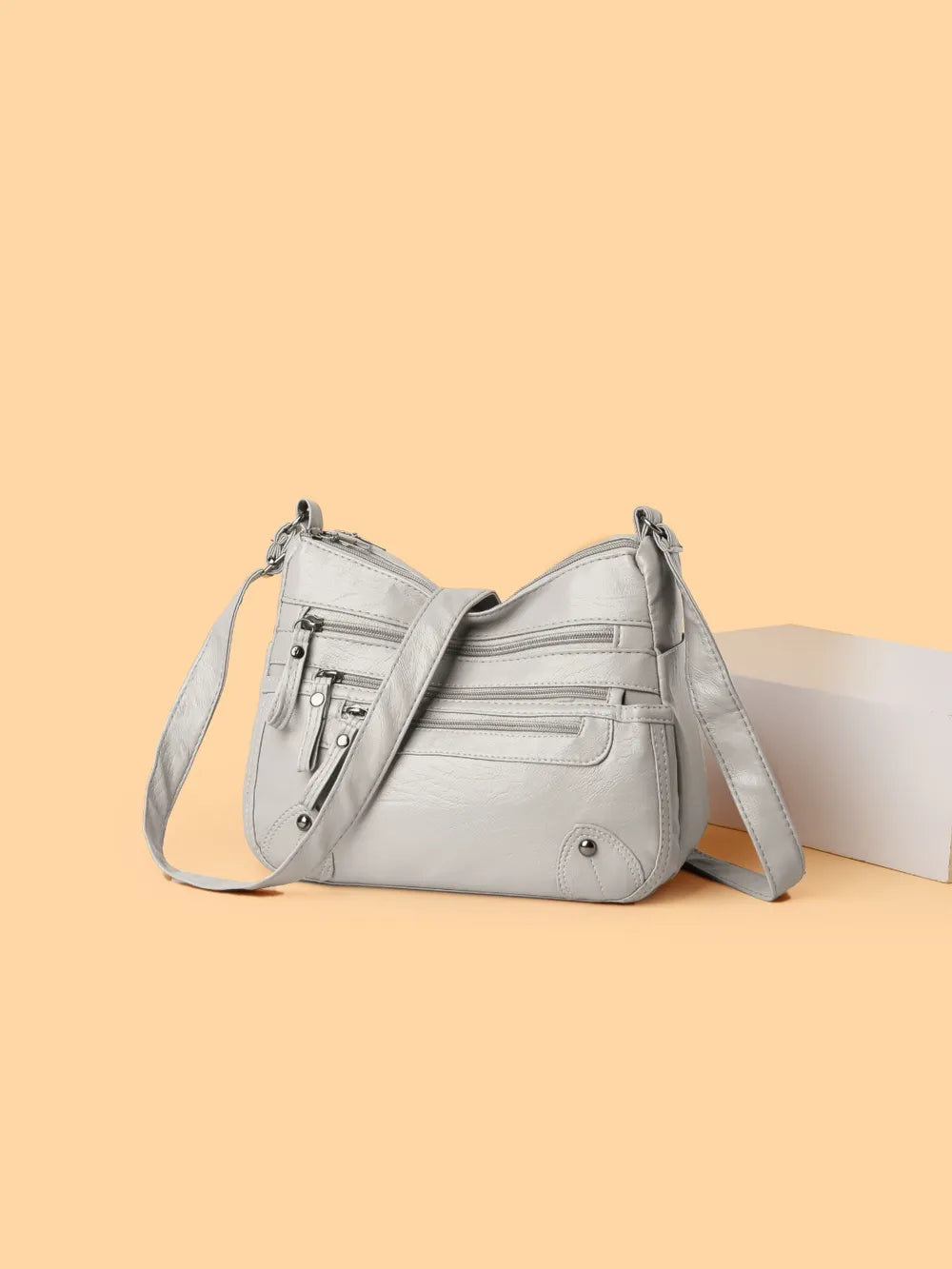 PU Leather Multi Pockets Shoulder Bag - V.I.P Digital Presence