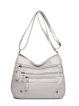 PU Leather Multi Pockets Shoulder Bag - V.I.P Digital Presence