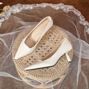 PU Leather Point Toe Pumps - V.I.P Digital Presence