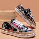 PU Leather Round Toe Flats Sneakers - V.I.P Digital Presence