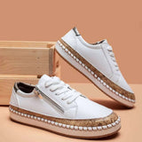 PU Leather Round Toe Flats Sneakers - V.I.P Digital Presence