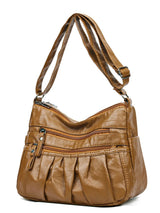 PU Leather Ruched Adjustable Strap Shoulder Bag - V.I.P Digital Presence