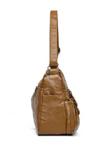 PU Leather Ruched Adjustable Strap Shoulder Bag - V.I.P Digital Presence