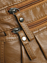 PU Leather Ruched Adjustable Strap Shoulder Bag - V.I.P Digital Presence