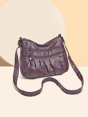 PU Leather Ruched Adjustable Strap Shoulder Bag - V.I.P Digital Presence