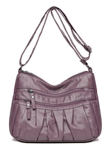 PU Leather Ruched Adjustable Strap Shoulder Bag - V.I.P Digital Presence