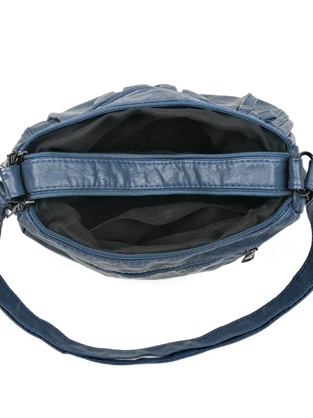 PU Leather Ruched Adjustable Strap Shoulder Bag - V.I.P Digital Presence