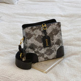 PU Leather Snakeskin Print Crossbody Bag - V.I.P Digital Presence