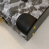 PU Leather Snakeskin Print Crossbody Bag - V.I.P Digital Presence