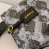 PU Leather Snakeskin Print Crossbody Bag - V.I.P Digital Presence