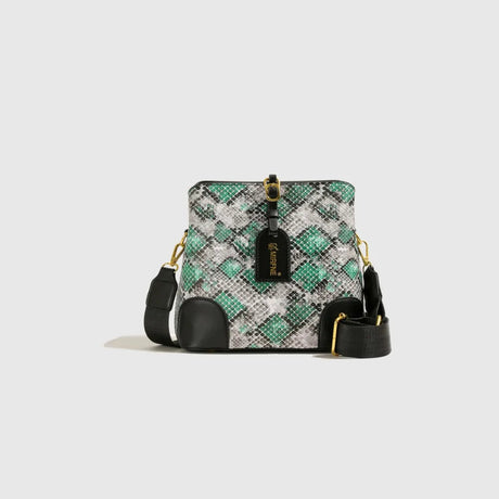 PU Leather Snakeskin Print Crossbody Bag - V.I.P Digital Presence