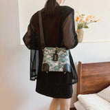 PU Leather Snakeskin Print Crossbody Bag - V.I.P Digital Presence