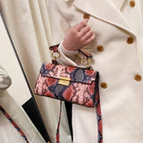 PU Leather Snakeskin Print Crossbody Bag - V.I.P Digital Presence