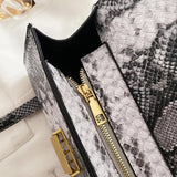 PU Leather Snakeskin Print Crossbody Bag - V.I.P Digital Presence