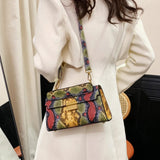 PU Leather Snakeskin Print Crossbody Bag - V.I.P Digital Presence