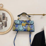 PU Leather Snakeskin Print Crossbody Bag - V.I.P Digital Presence