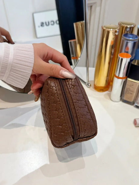 PU Leather Woven Clutch - V.I.P Digital Presence