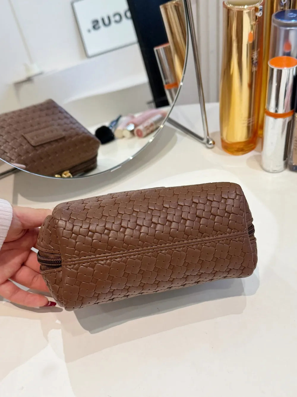 PU Leather Woven Clutch - V.I.P Digital Presence