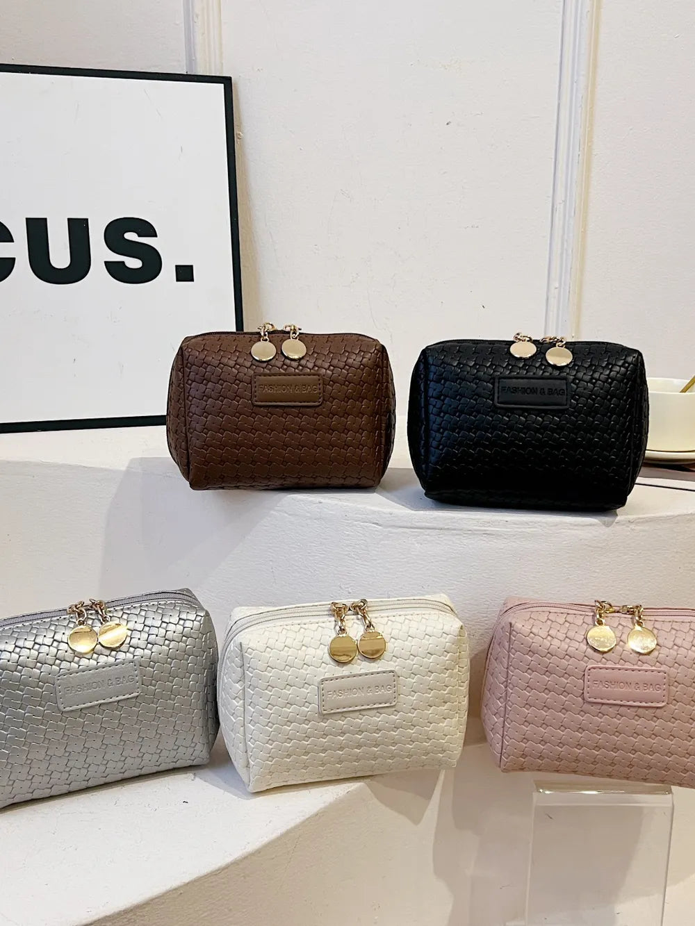 PU Leather Woven Clutch - V.I.P Digital Presence