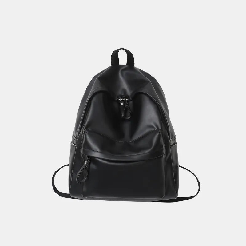 PU Leather Zip Backpack Bag - V.I.P Digital Presence