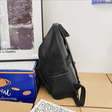 PU Leather Zip Backpack Bag - V.I.P Digital Presence