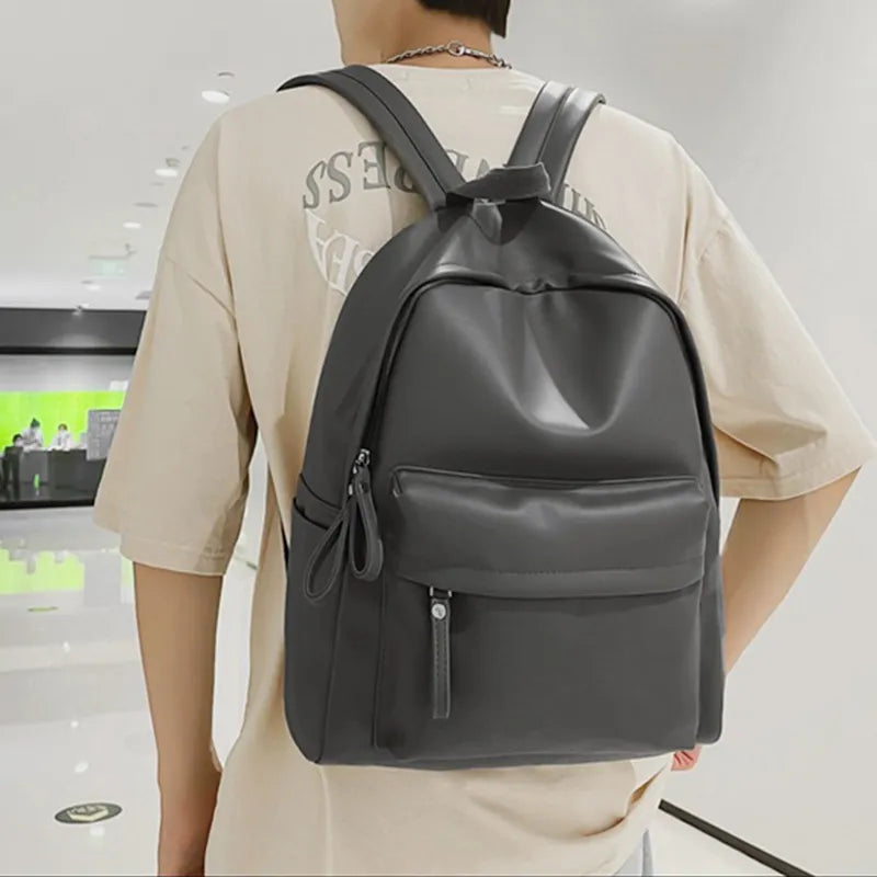 PU Leather Zip Backpack Bag - V.I.P Digital Presence