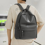 PU Leather Zip Backpack Bag - V.I.P Digital Presence
