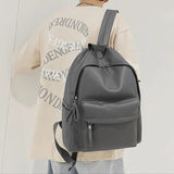 PU Leather Zip Backpack Bag - V.I.P Digital Presence
